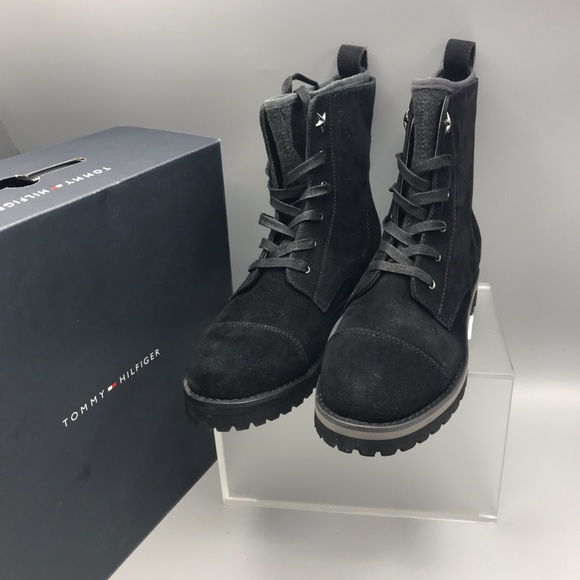 Tommy Hilfiger Shoes - Tommy Hilfiger Combat Black suede Boot Women’s